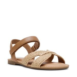 DV by Dolce Vita Toddler Girls Woven Raffia Sandals Size 12 Tan Brown Boho